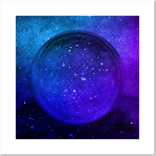 Ombre Purple Blue Galaxy Art Wall Art by Moon Art